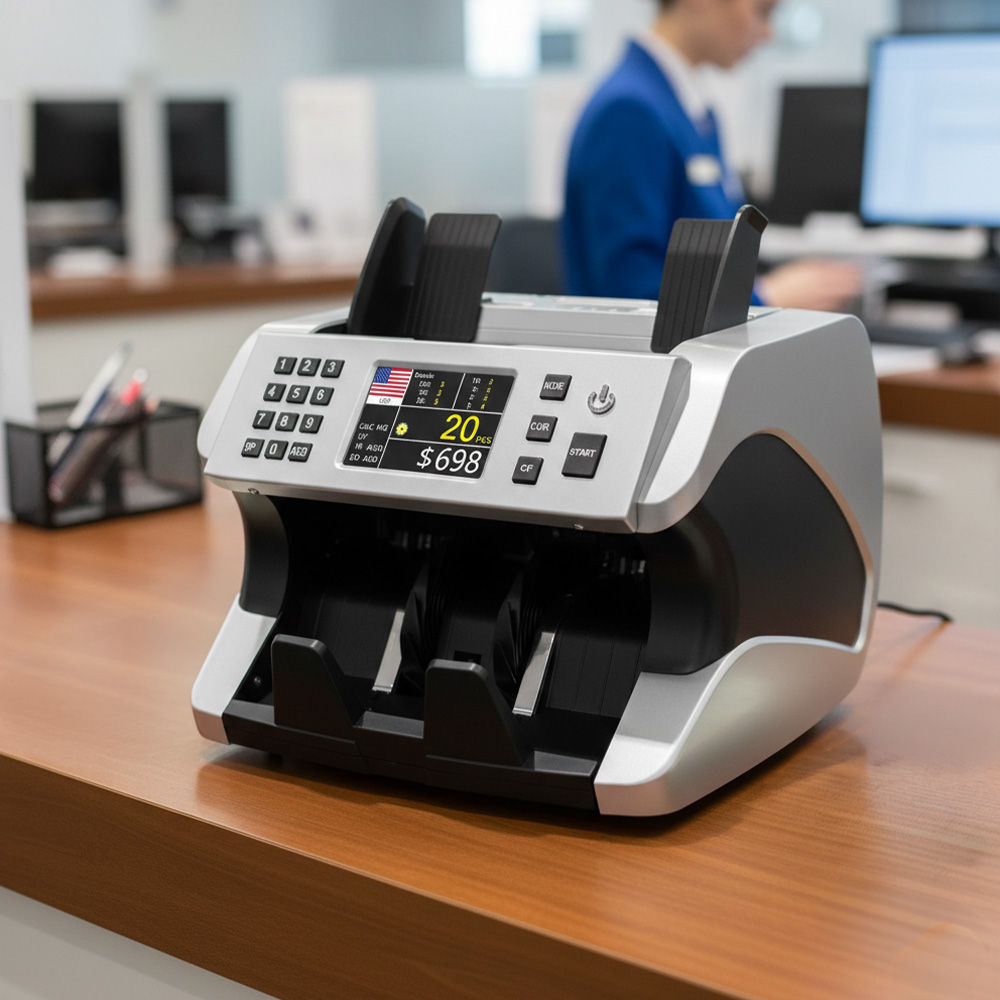 Contadoras de billetes y detectores de dinero falso para tesorerías e instituciones gubernamentales